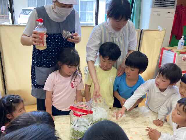 氷砂糖と順番に入れるんだよ